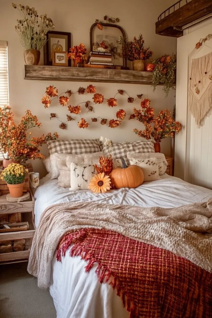 charming autumnal bedroom decor with wildflower vibes charming autumnal bedroom decor with wildflower vibes