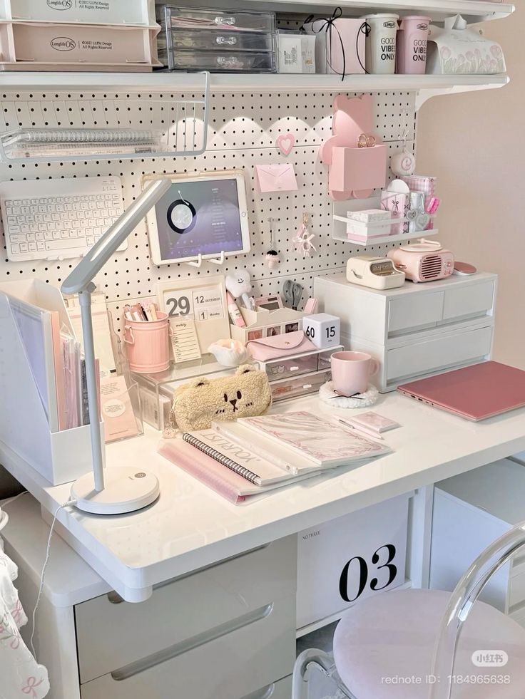 pink theme desk inspo pink theme desk inspo